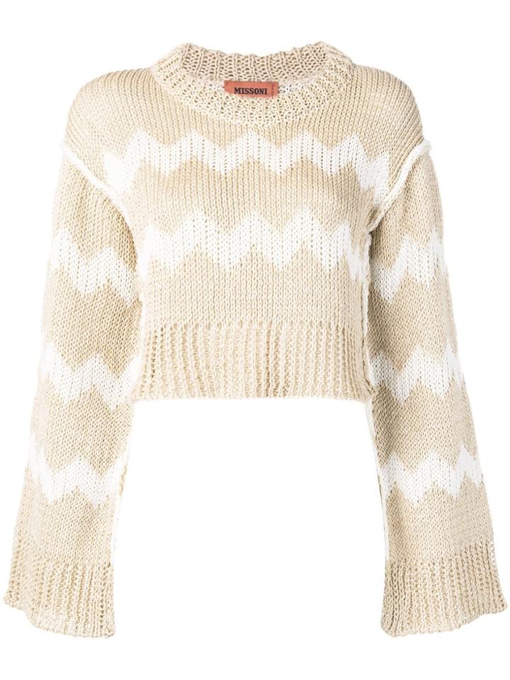 Missoni Zig-zag Knitted Jumper - Neutrals