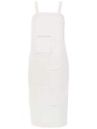 Mara Mac Midi Panelled Dress - White