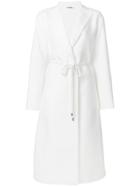 Jil Sander Belted Oversized Coat - White