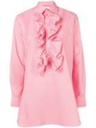 Plan C Ruffle-trimmed Blouse - Pink