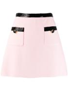 Miu Miu Contrast Trim Mini Skirt - Pink