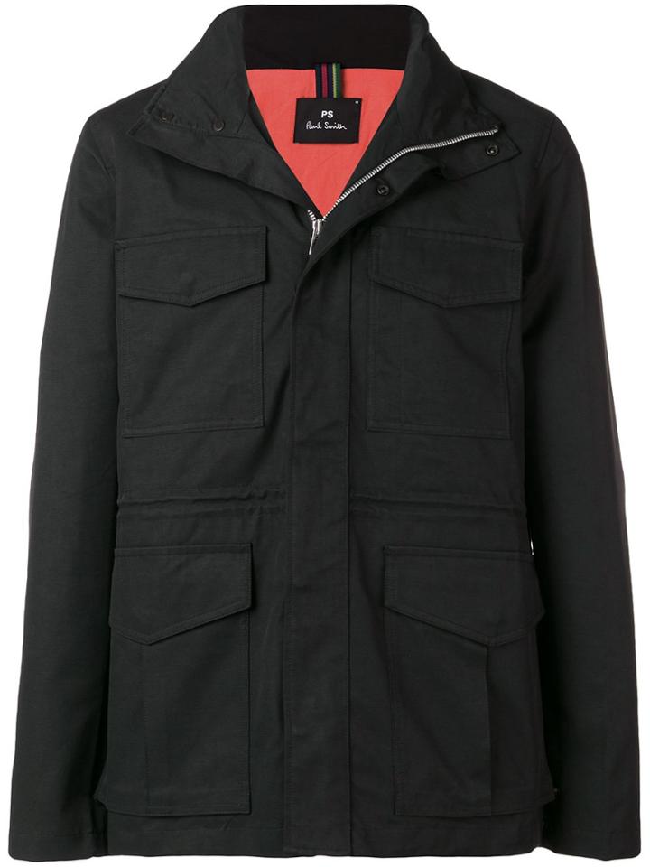 Ps By Paul Smith Flap Pocket Jacket - Black