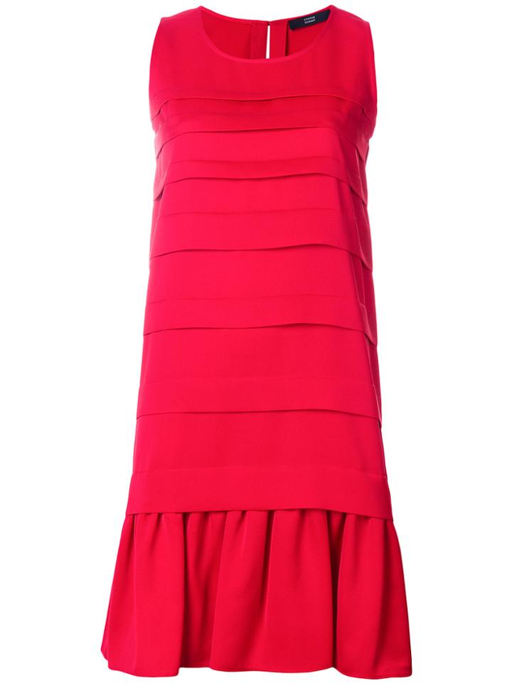 Steffen Schraut Ruffled Hem Dress - Red