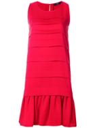 Steffen Schraut Ruffled Hem Dress - Red