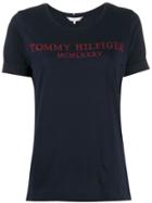 Tommy Hilfiger Rhinestone Logo T-shirt - Blue