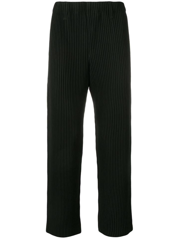 Homme Plissé Issey Miyake Pleated Tailored Trousers - Black