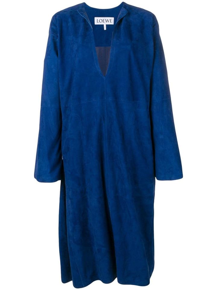 Loewe Plunge Neck Dress - Blue