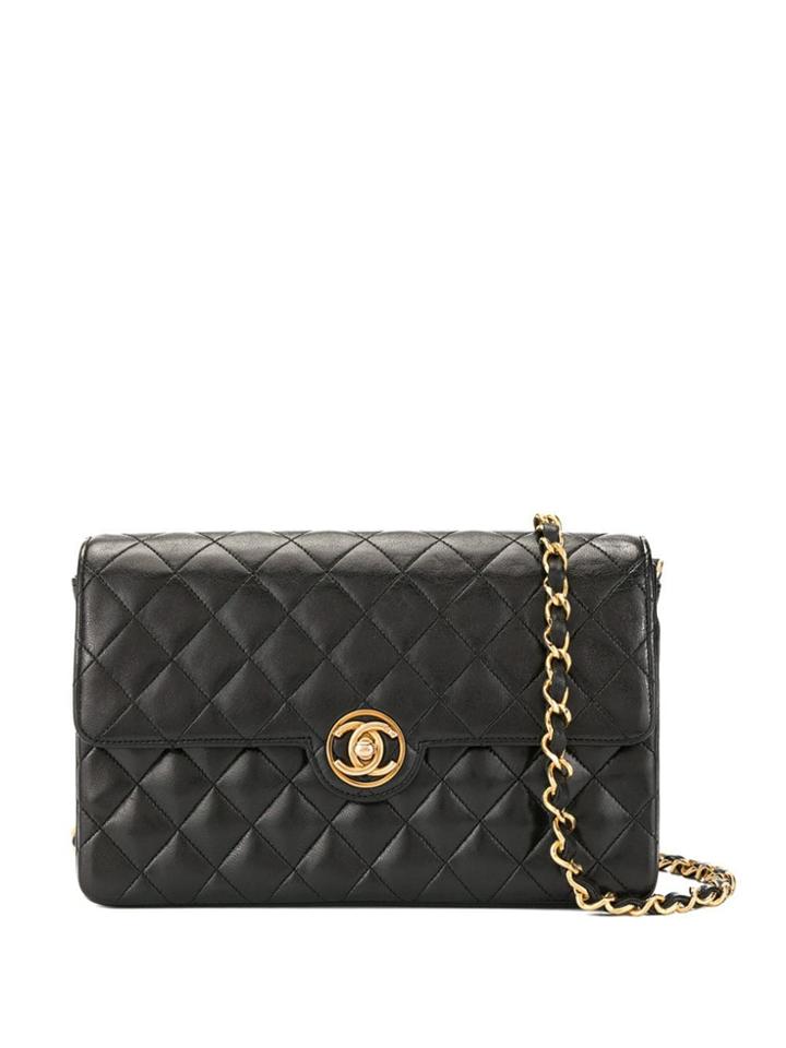 Chanel Vintage Circle Turn-lock Chain Bag - Black
