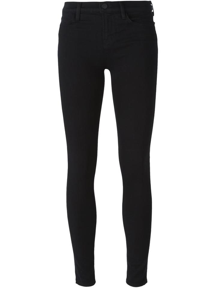 J Brand Classic Skinny Jeans, Women's, Size: 23, Black, Viscose/cotton/lyocell/spandex/elastane