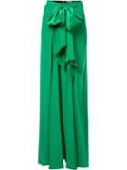 Tome 'charmeuse Long Bow Front' Skirt, Women's, Size: 2, Green, Silk