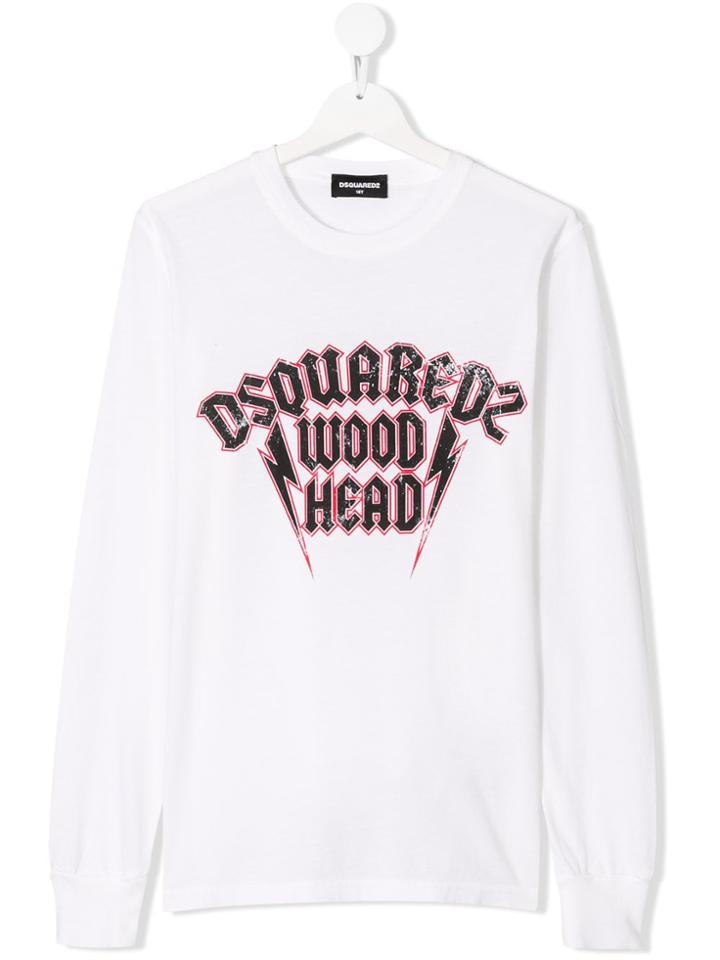 Dsquared2 Kids Wood Head T-shirt - White