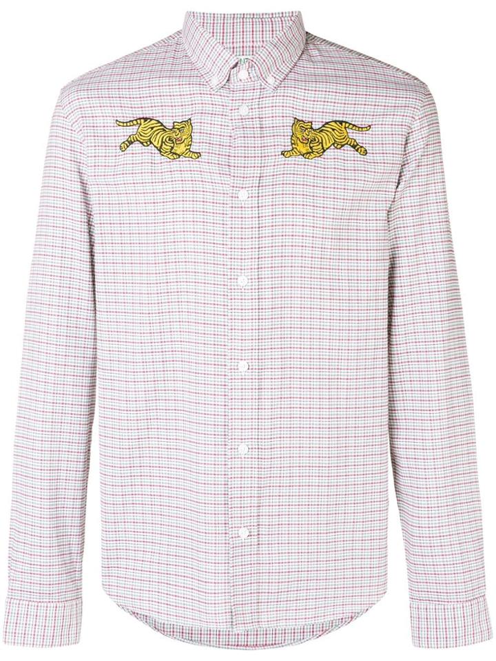 Kenzo Embroidered Tiger Checked Buttondown Shirt - Unavailable