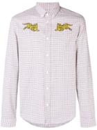 Kenzo Embroidered Tiger Checked Buttondown Shirt - Unavailable