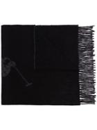 Polo Ralph Lauren Logo Intarsia Knit Scarf - Black