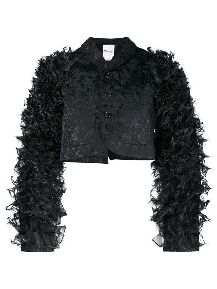 Comme Des Garçons Noir Kei Ninomiya Floral Brocade Textured Sleeve