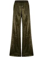 Alberta Ferretti Sequin Embellished Track Pants - Green