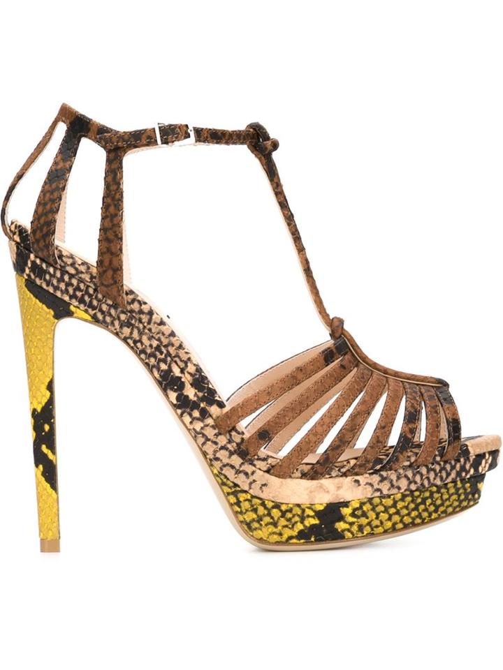 Fendi T-bar Platform Sandals