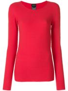Giorgio Armani Ribbed Jumper - Red