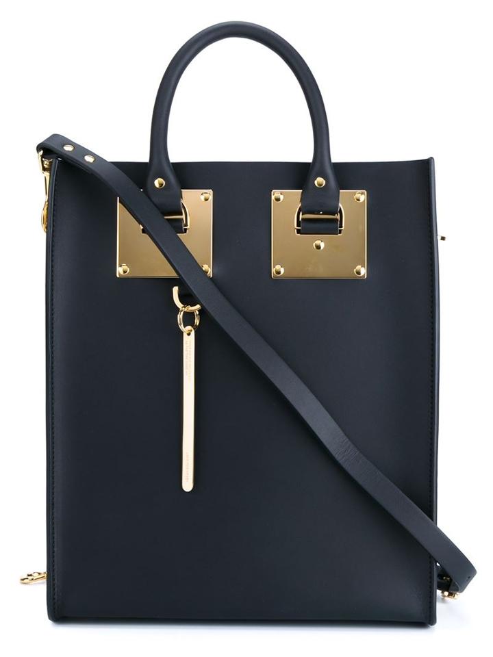 Sophie Hulme Mini Albion Tote, Women's, Black, Leather/metal Other