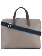 Furla - Vulcano Business Tote - Men - Calf Leather/polyester - One Size, Grey, Calf Leather/polyester