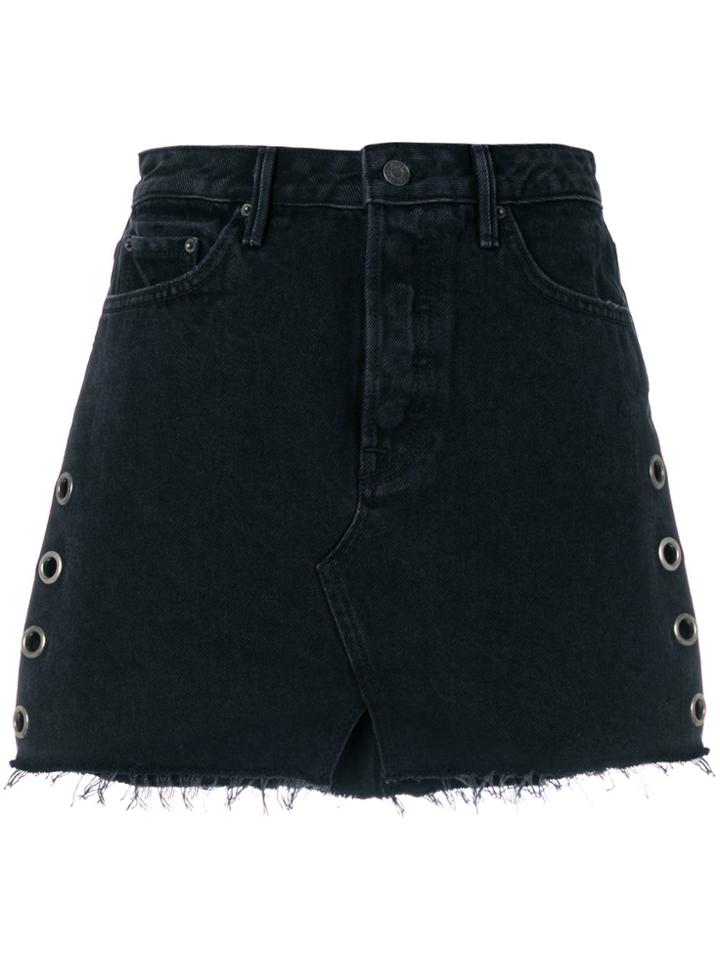Grlfrnd Fitted Denim Skirt - Black