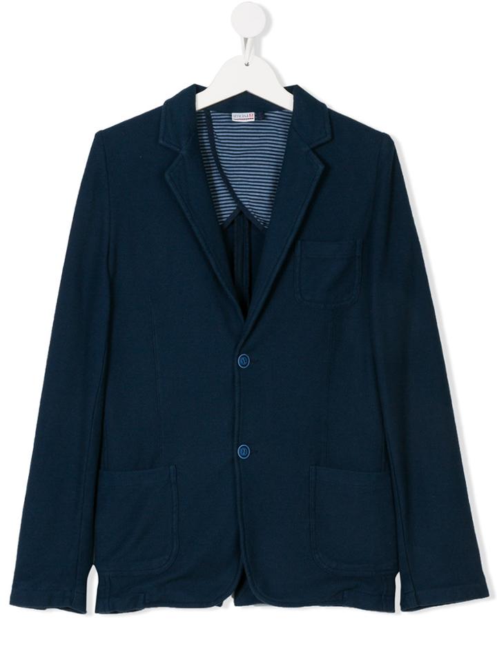 Officina 51 Teen Single Breasted Blazer - Blue