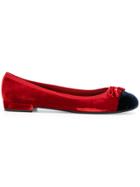 Prada Round Toe Ballerinas - Red