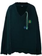 Raf Simons V Neck Oversized Jumper