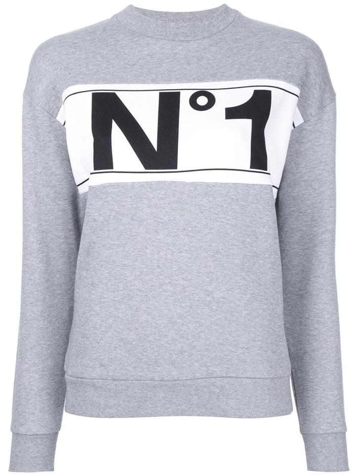 Être Cécile 'no1' Boyfriend Sweatshirt, Women's, Size: Xs, Grey, Cotton