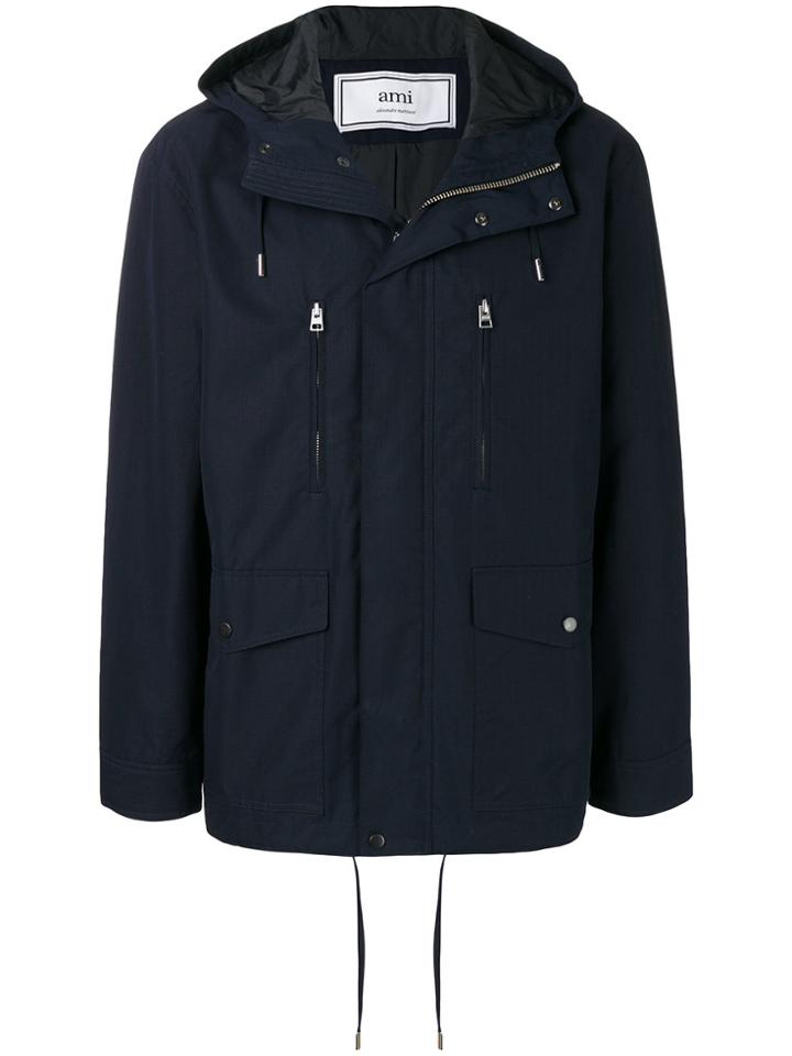 Ami Alexandre Mattiussi Multi-pocket Parka - Blue