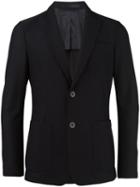 Giorgio Armani Peaked Lapel Blazer, Men's, Size: 46, Black, Polyamide/spandex/elastane