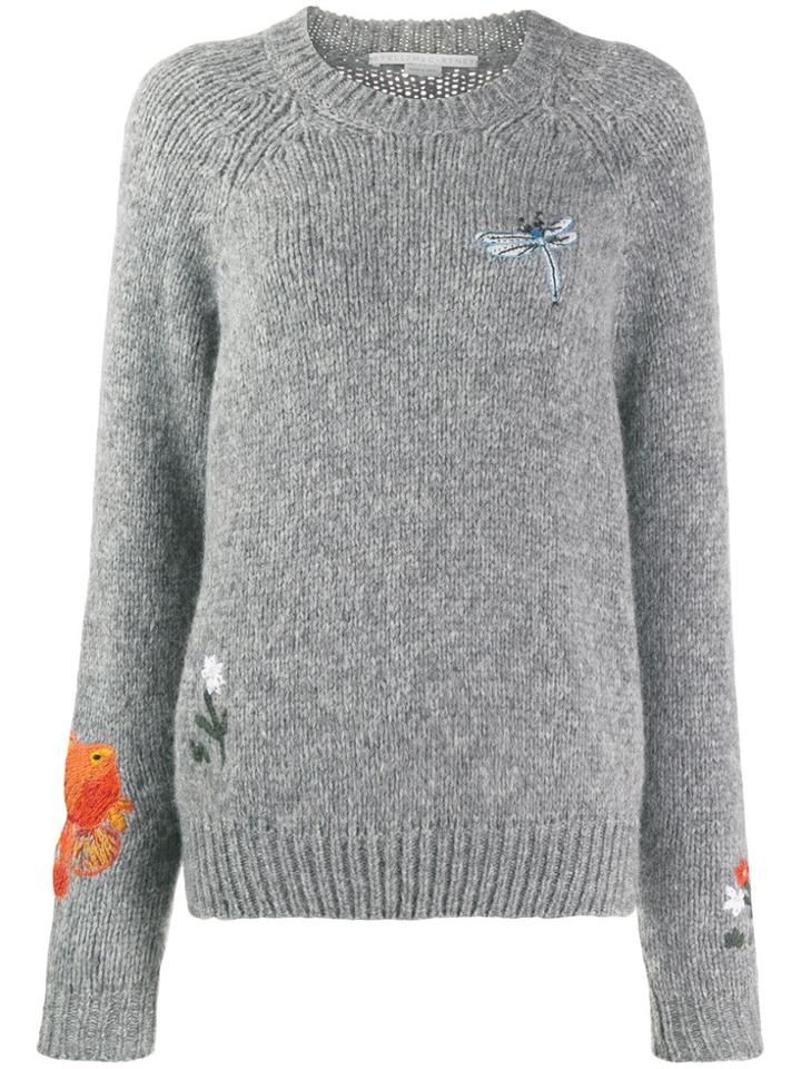 Stella Mccartney Animal And Floral Print Motifs Sweater - Grey