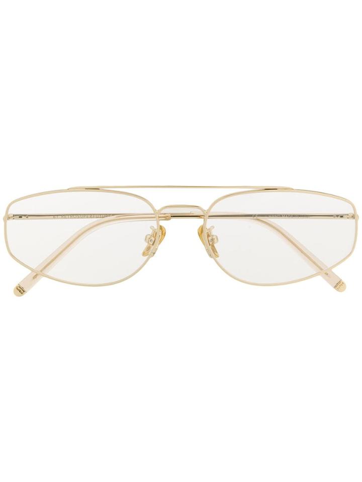 Retrosuperfuture Oval Frame Glasses - Gold