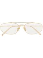 Retrosuperfuture Oval Frame Glasses - Gold