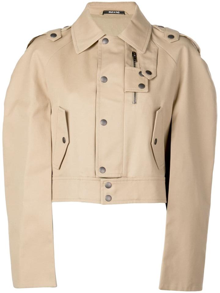Maison Margiela Cropped Trench Jacket - Neutrals