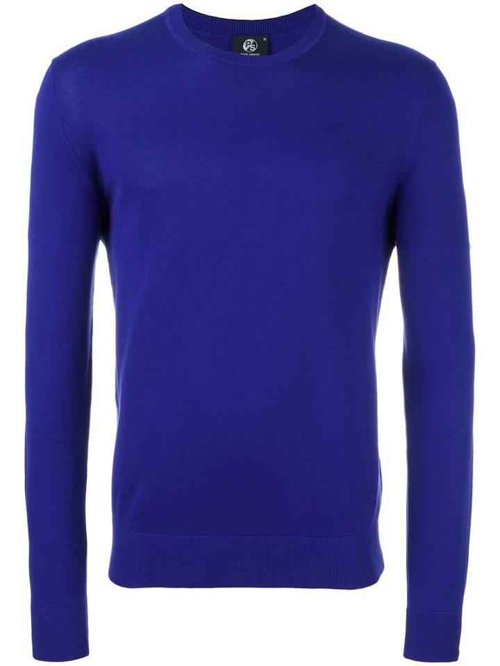 Ps By Paul Smith Crew Neck Jumper, Men's, Size: Medium, Pink/purple, Cotton/nylon/spandex/elastane