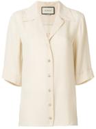 Gucci Notched Collar Shirt - Nude & Neutrals