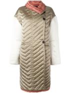 Isabel Marant Quilted Coat, Women's, Size: 40, Nude/neutrals, Silk/cotton