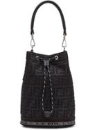 Fendi Mon Tresor Ff Print Bucket Bag - Black