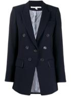 Veronica Beard Button Embellished Fitted Blazer - Blue