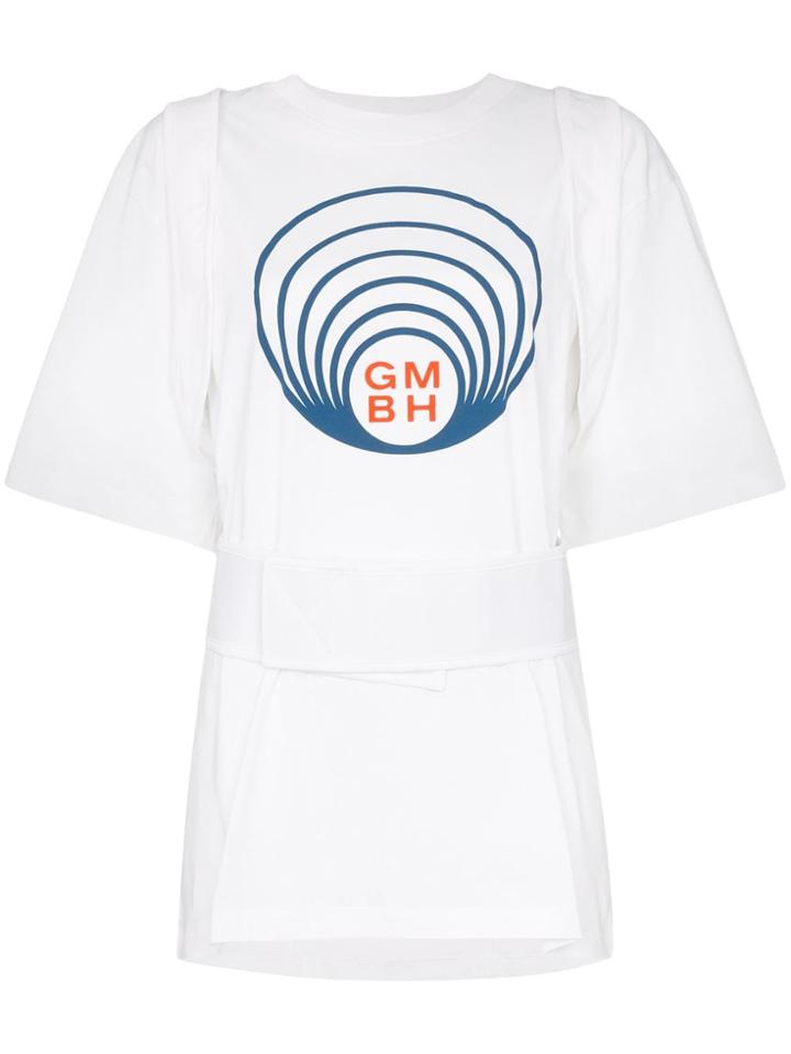Gmbh Harness And Suspender Cotton T-shirt - White
