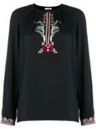 Vilshenko Embroidered Flared Sweater - Black