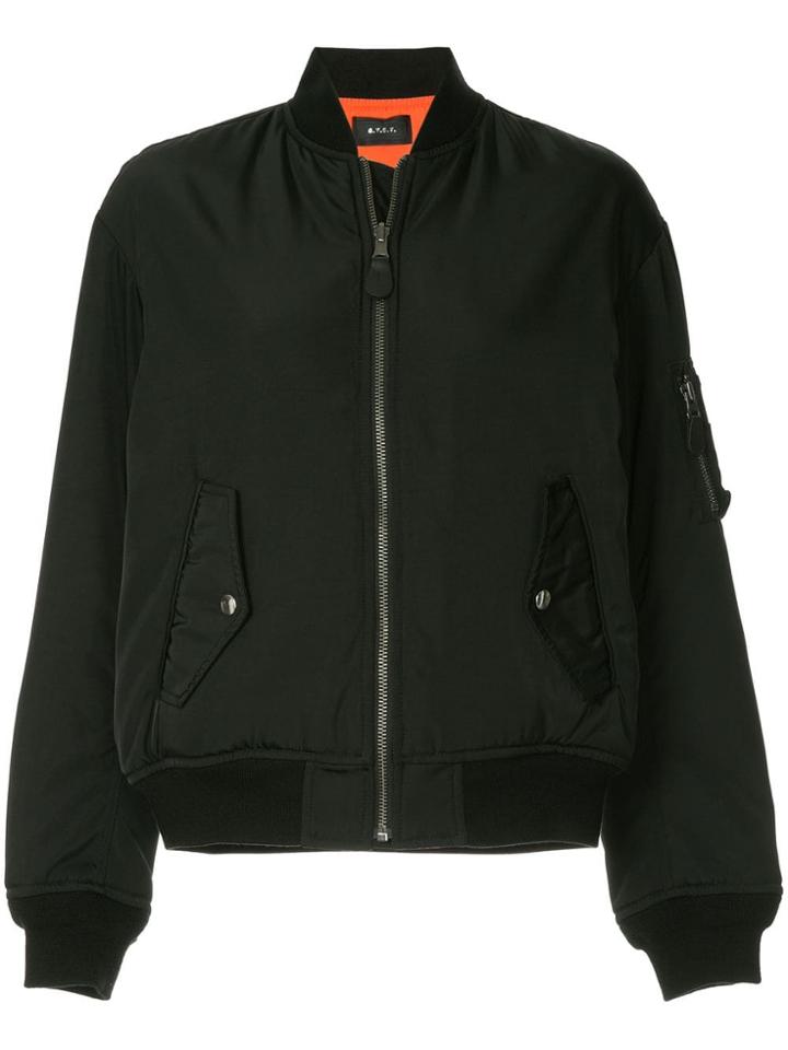 G.v.g.v. Lace-up Ma1 Bomber Jacket - Black