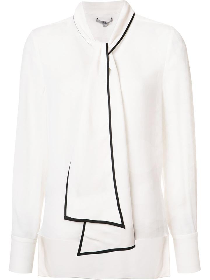 Zac Zac Posen 'francesca' Blouse, Women's, Size: 8, White, Polyester