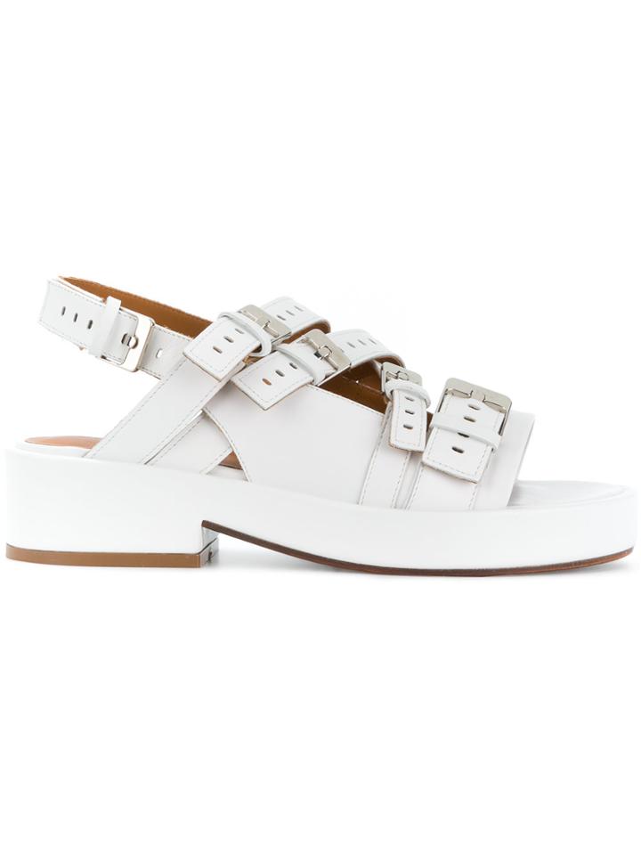 Robert Clergerie Buckled Open-toe Sandals - White