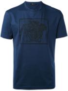 Versace - Medusa In Square T-shirt - Men - Cotton - L, Blue, Cotton