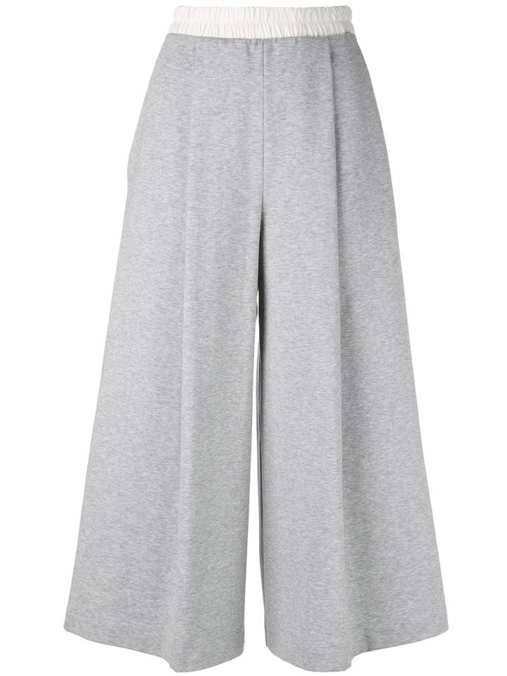 Ballantyne - Jersey Cropped Trousers - Women - Cotton/spandex/elastane - 40, Grey, Cotton/spandex/elastane