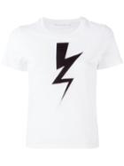 Lightning Bolt T-shirt - Women - Cotton - M, White, Cotton, Neil Barrett