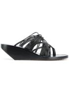 Rick Owens Tangled Design Mules - Black