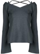 Le Ciel Bleu - Heart Shaped Top - Women - Nylon/polyurethane/rayon - 36, Grey, Nylon/polyurethane/rayon